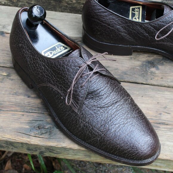 Vtg 1980s Dack's Dark Brown Water Bison Derby, Made in Canada, Men's 9.5 E, GUC - Picture 2 of 14